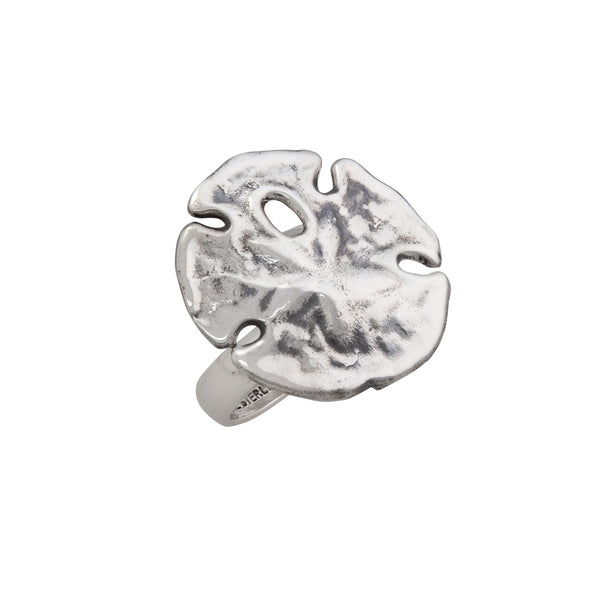 charles albert Sterling Silver Sand Dollar Adjustable Ring Sterling Silver Rings