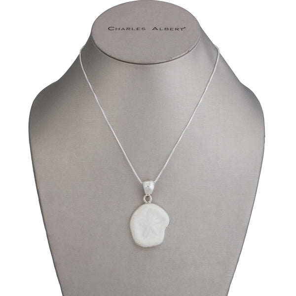 Charles Albert Sterling Silver Sand Dollar Shell Pendant Sterling Silver Pendants