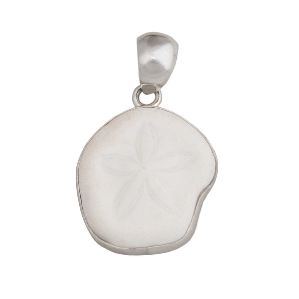 Charles Albert Sterling Silver Sand Dollar Shell Pendant Sterling Silver Pendants