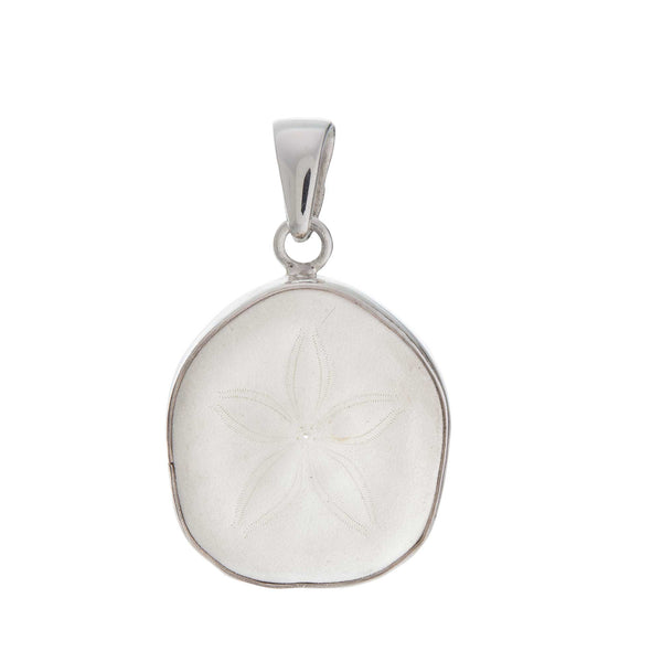 charles albert Sterling Silver Sand Dollar Shell Pendant Sterling Silver Pendants
