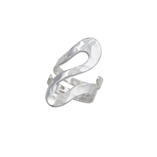 Charles Albert Sterling Silver Serpentine Hammered Adjustable Ring Sterling Silver Rings