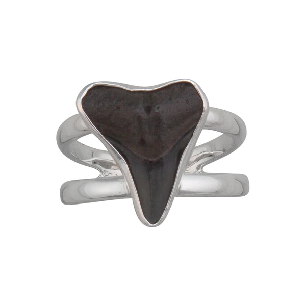 Charles Albert Sterling Silver Shark Tooth Adjustable Cuff Ring Sterling Silver Rings
