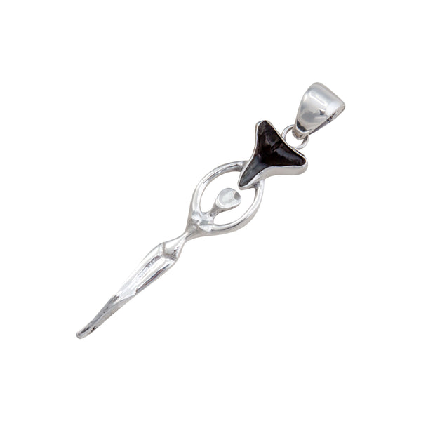 Charles Albert Sterling Silver Shark Tooth Goddess Pendant Sterling Silver Pendants