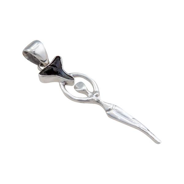 Charles Albert Sterling Silver Shark Tooth Goddess Pendant Sterling Silver Pendants
