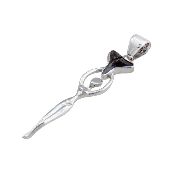 Charles Albert Sterling Silver Shark Tooth Goddess Pendant Sterling Silver Pendants