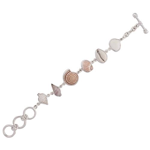 Charles Albert Sterling Silver Small Multi-Shell Bracelet Sterling Silver Bracelets + Cuffs