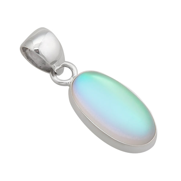 Charles Albert Sterling Silver Small Oval Luminite Pendant Sterling Silver Pendants
