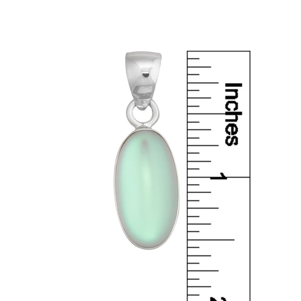 Charles Albert Sterling Silver Small Oval Luminite Pendant Sterling Silver Pendants