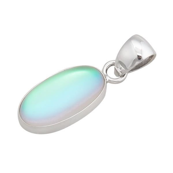 Charles Albert Sterling Silver Small Oval Luminite Pendant Sterling Silver Pendants