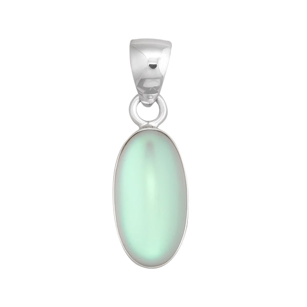 charles albert Sterling Silver Small Oval Luminite Pendant Sterling Silver Pendants