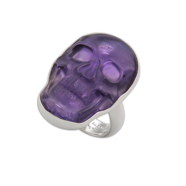 Charles Albert Sterling Silver Small Skull Adjustable Ring Sterling Silver Rings
