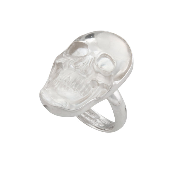 Charles Albert Sterling Silver Small Skull Adjustable Ring Sterling Silver Rings
