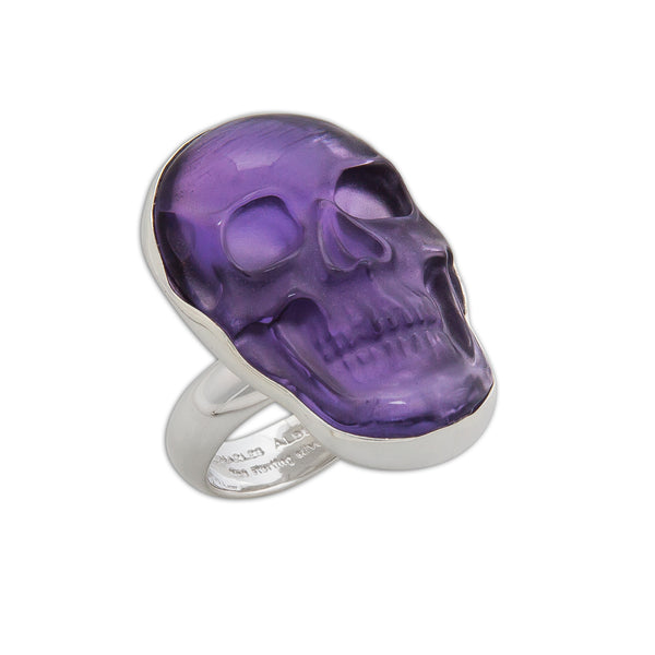 charles albert Sterling Silver Small Skull Adjustable Ring Sterling Silver Rings