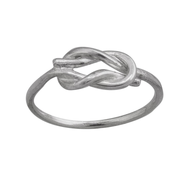 charles albert Sterling Silver Square Knot Ring Sterling Silver Stackable Rings