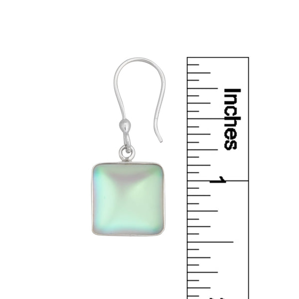 Charles Albert Sterling Silver Square Luminite Drop Earrings Sterling Silver Earrings