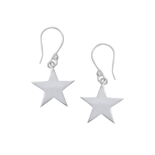 charles albert Sterling Silver Star Drop Earrings Sterling Silver Earrings