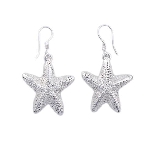 charles albert Sterling Silver Starfish Drop Earrings Sterling Silver Earrings