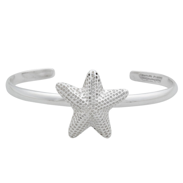 Charles Albert Sterling Silver Starfish Mini Cuff Sterling Silver Bracelets + Cuffs