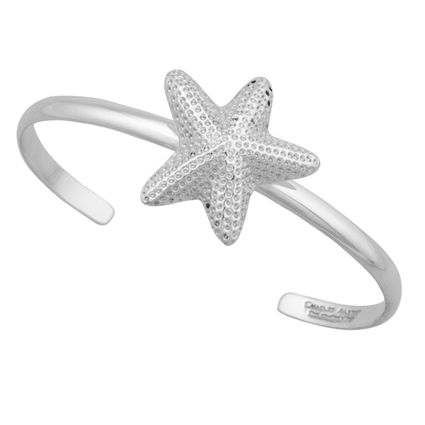 charles albert Sterling Silver Starfish Mini Cuff Sterling Silver Bracelets + Cuffs