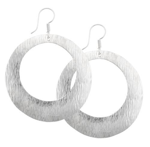 charles albert Sterling Silver Streaked Round Drop Earrings 30% Off - Discontinued Items