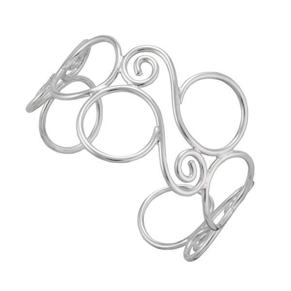 charles albert Sterling Silver Swirl Cuff Sterling Silver Bracelets + Cuffs