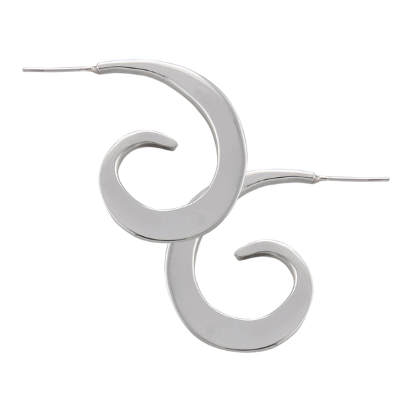 Charles Albert Sterling Silver Swirl Earrings Sterling Silver Earrings