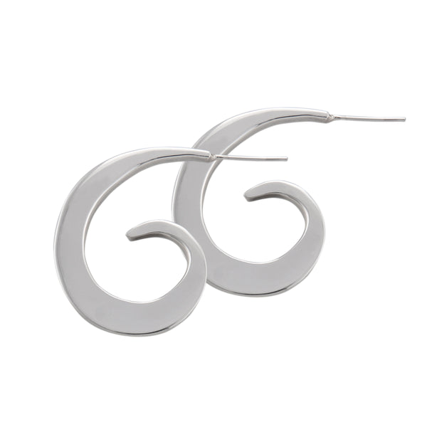 Charles Albert Sterling Silver Swirl Earrings Sterling Silver Earrings