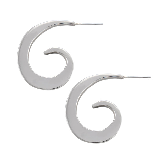 charles albert Sterling Silver Swirl Earrings Sterling Silver Earrings