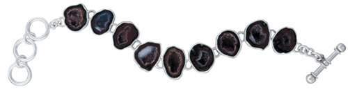 Charles Albert Sterling Silver Tabasco Geode Bracelet Sterling Silver Bracelets + Cuffs