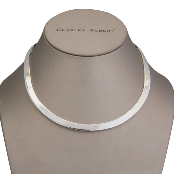Charles Albert Sterling Silver Thicker Open Round Neckwire 15% Off - Discontinued Items