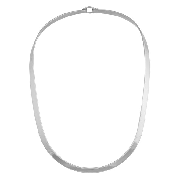 charles albert Sterling Silver Thicker Oval Neckwire with Clasp 15% Off - Discontinued Items