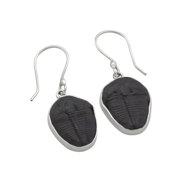 Charles Albert Sterling Silver Trilobite Drop Earrings Sterling Silver Earrings