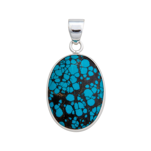 charles albert Sterling Silver Turquoise Oval Pendant Sterling Silver Pendants