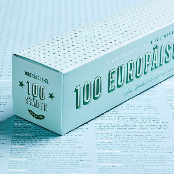 Charles And Marie 100 EUROPÄISCHE STÄDTE | XL Spiel & Rätsel POSTER | 65x100cm | Stratier