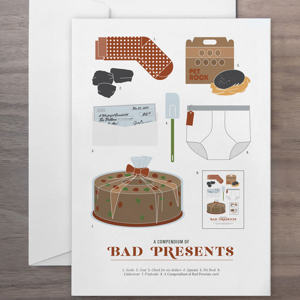 charles and marie A COMPENDIUM of BAD PRESENTS | WEIHNACHTSKARTE | Pop Chart Lab