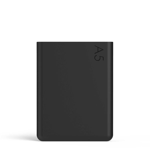 Charles And Marie A5 Memobottle BUNDLE Schwarz | Flache TRINK- & WASSERFLASCHE Mit SILIKON-HÜLLE | 750ml