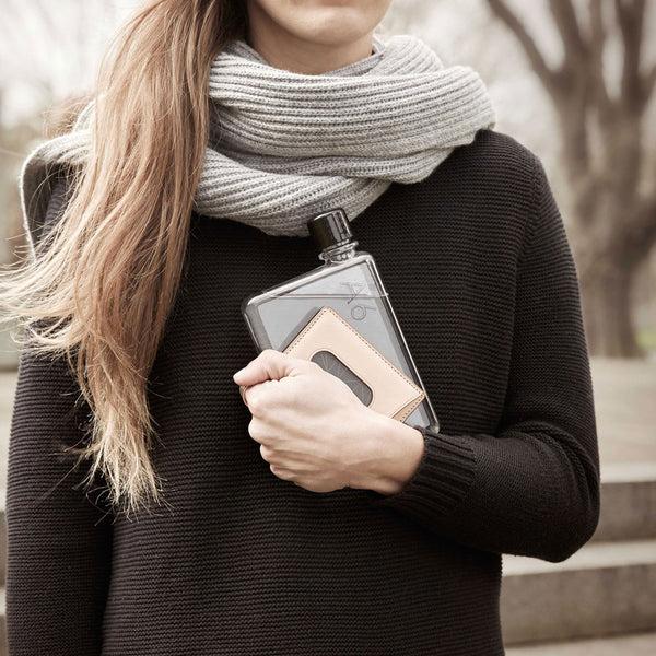 Charles And Marie A6 Memobottle | Flache Wiederverwendbare TRINK- & WASSERFLASCHE | 375ml