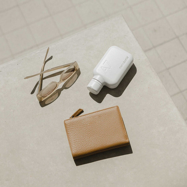 Charles And Marie A7 Edelstahlflasche Memobottle™ Weiss | Flache Wiederverwendbare TRINK- & WASSERFLASCHE | 250 Ml