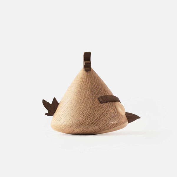 Charles And Marie ANGRY BIRDS X CHUCK SMALL - Holzfigur - Eiche 7 5 Cm Hoch | Jakob Burgsø | Boyhood