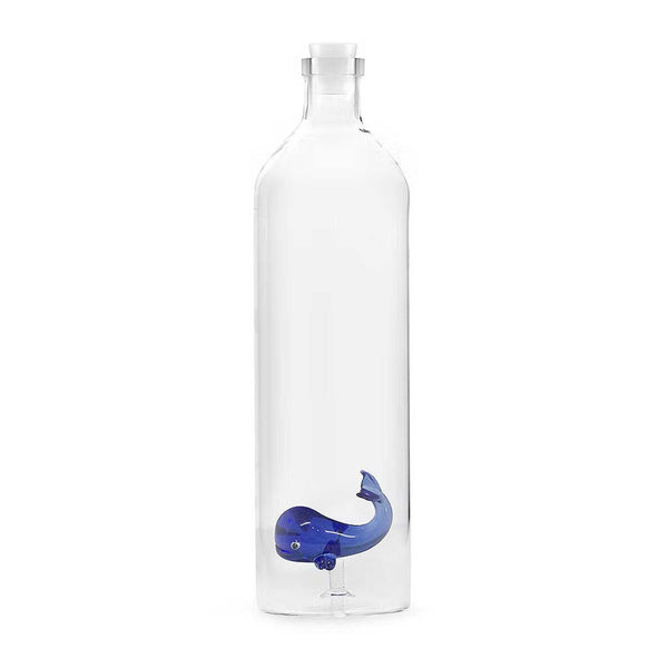 Charles And Marie ATLANTIS - GLASFLASCHE Mit Blauem Wal - 1 2 Liter Mit Silikonstopfen | BALVI