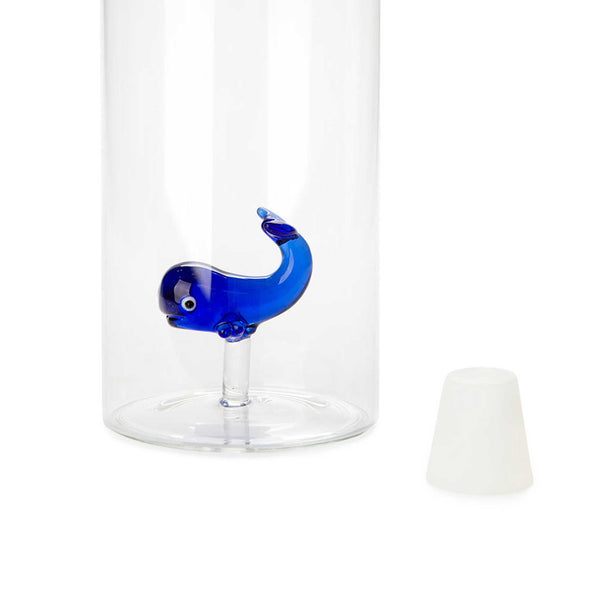 Charles And Marie ATLANTIS - GLASFLASCHE Mit Blauem Wal - 1 2 Liter Mit Silikonstopfen | BALVI
