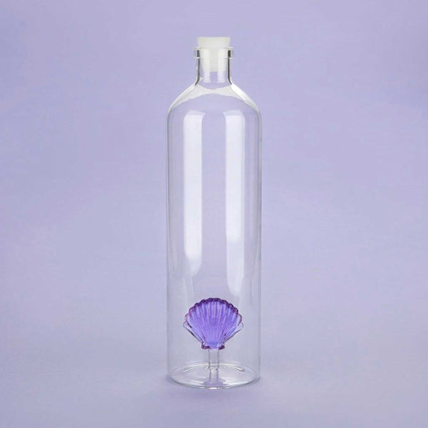 Charles And Marie ATLANTIS - GLASFLASCHE Mit Fliederfarbiger Muschel - 1 2 Liter Mit Silikonstopfen | BALVI