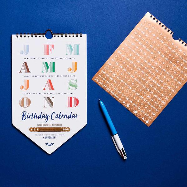 charles and marie BIRTHDAY CALENDAR | GEBURTSTAGS-KALENDER | 4 Sprachen | 28x17cm | Stratier