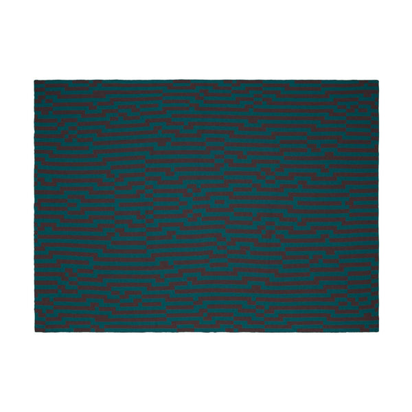 Charles And Marie BITMAP ZOOM IN 3 | Grün & Graue TAGESDECKE | 180x140 Cm | 100% Merino Wolle | Cristian Zuzunaga