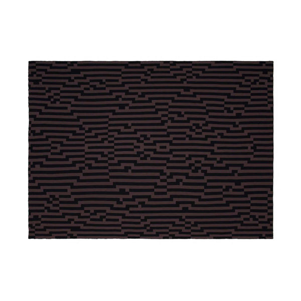 Charles And Marie BITMAP ZOOM IN 6 | Braun & Schwarze TAGESDECKE | 180x140 Cm | 100% Merino Wolle | Cristian Zuzunaga