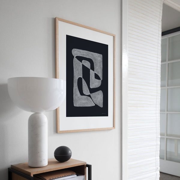 charles and marie BLACK | LINEARE ART PRINT | POSTER | 50x70 cm | Atelier CPH | Connox Collection