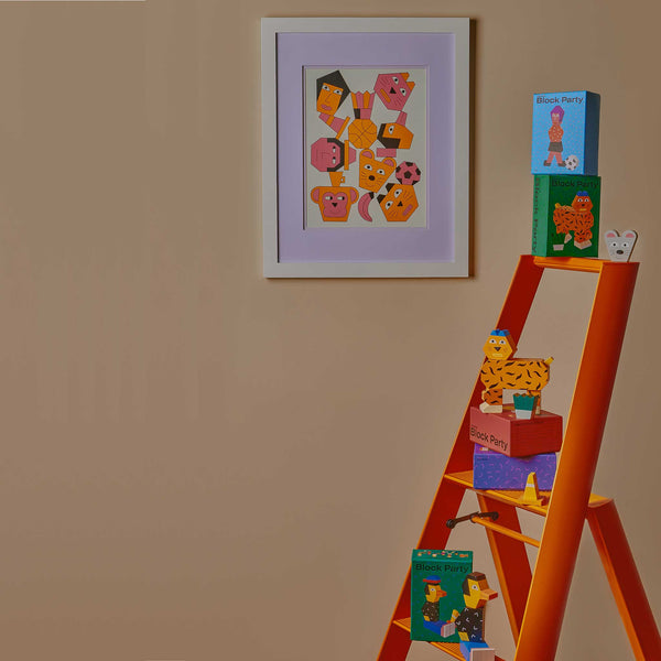 Charles And Marie BLOCK PARTY | Holz FIGUREN | Andy Rementer | Areaware