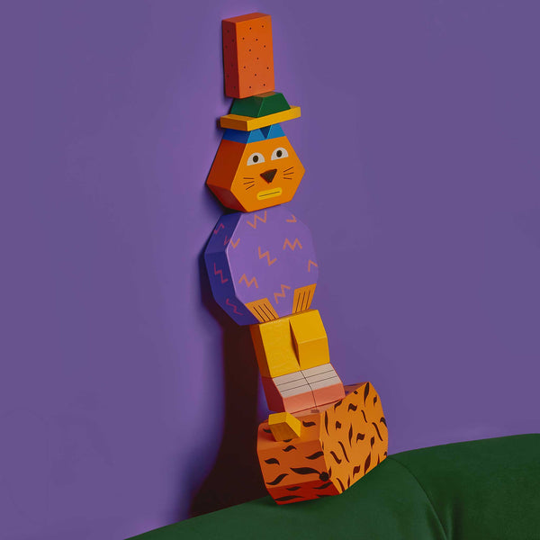 Charles And Marie BLOCK PARTY | Holz FIGUREN | Andy Rementer | Areaware