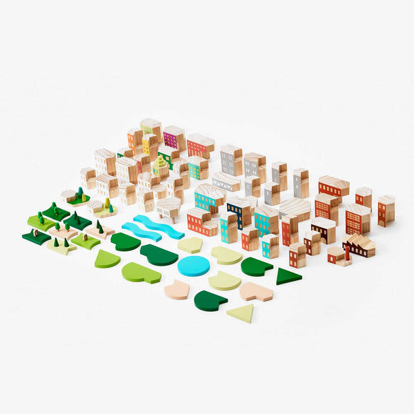 Charles And Marie BLOCKITECTURE® | BIG CITY SET | Holz Architektur BAUSTEINE | James Paulius | Areaware