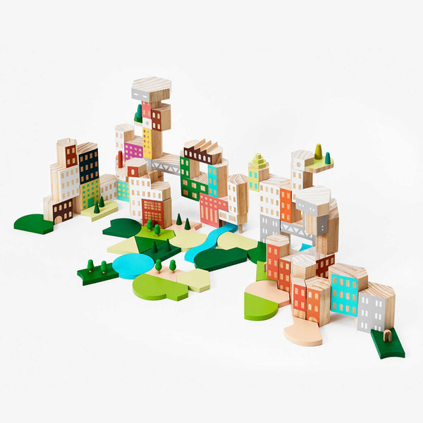 Charles And Marie BLOCKITECTURE® | BIG CITY SET | Holz Architektur BAUSTEINE | James Paulius | Areaware